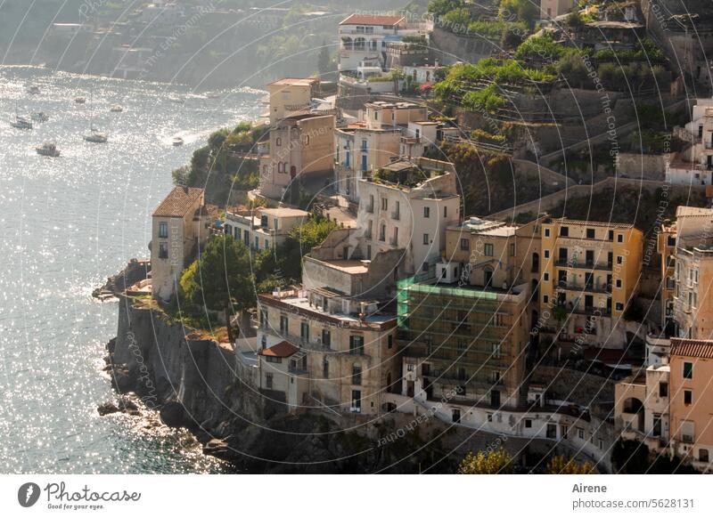 Longing for the south southern italy Amalfi Coast Bright Minori Summer vacation Vacation & Travel Restorative Beautiful weather Italy free time Panorama (View)