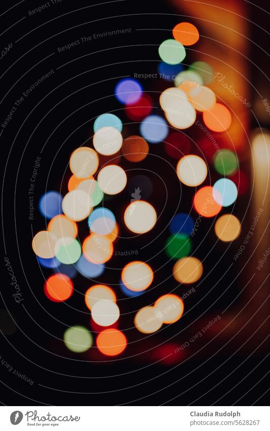 Colorful large bokeh balls of light in the city at night clearer City lights city lights Light Lighting Moody bokeh lights Christmas & Advent