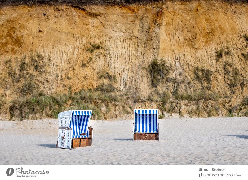 beach beach chairs Beach Nature Summer Ocean Sylt Island North Sea