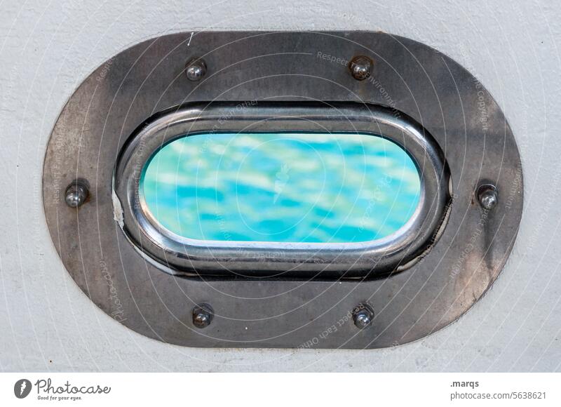 peephole Porthole Window Vista Water Vantage point Ocean Waves see through Brass ocean voyage cabin Cruise seafaring Stud Close-up