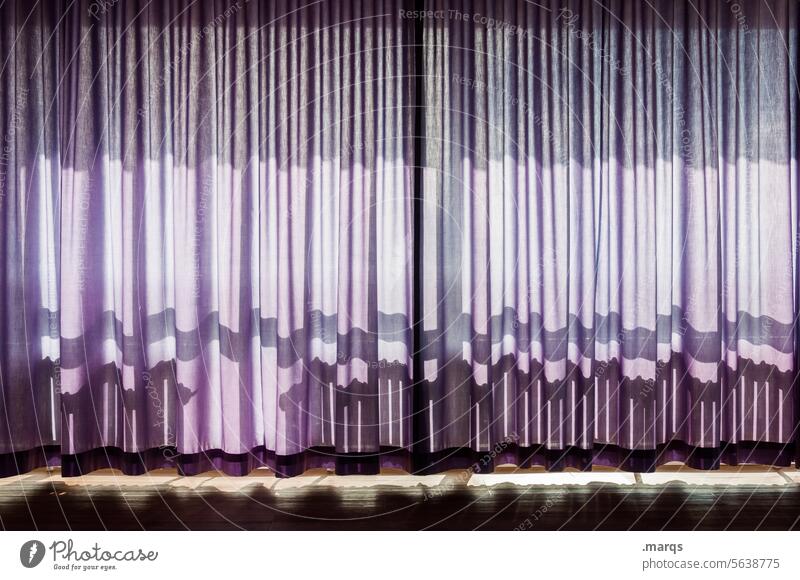 Purple curtain Irritation Bright Folds shadow cast Expectation Backstage Shows Theatre Movie hall Opera Drape Stage Velvet purple Structures and shapes