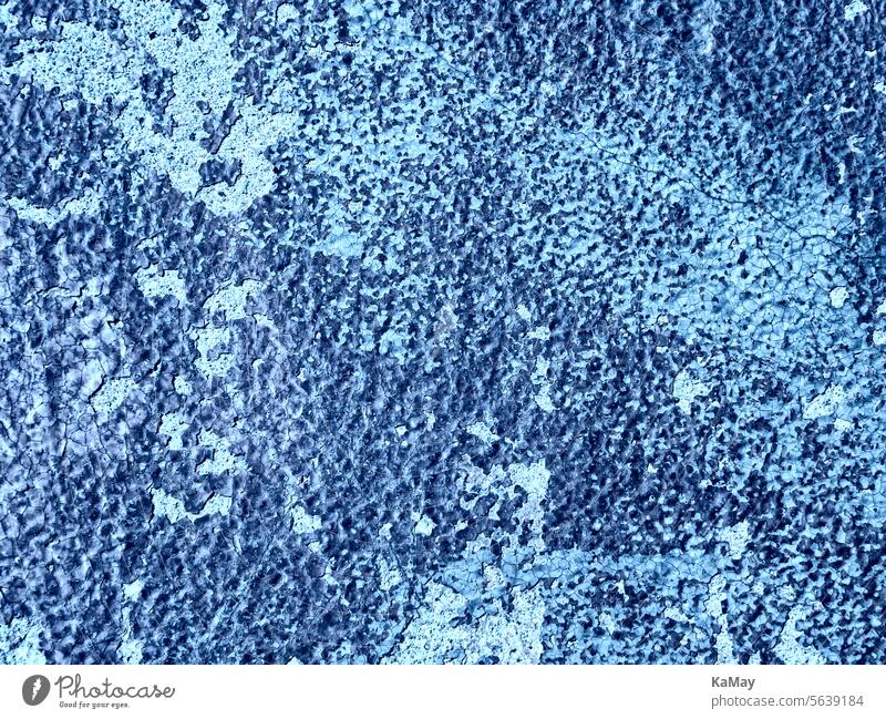 Background of an old coat of blue paint peeling off a wall background Colour Blue surface Flake off Old rots Wall (building) Pattern eyeballed structure