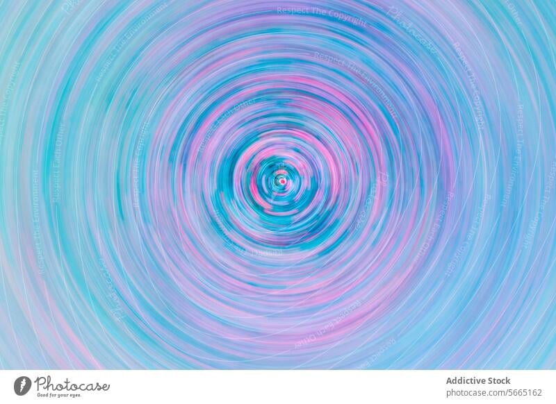 Abstract circular pattern with harmonious swirls of pink and blue hues creating a hypnotic spiral effect design backdrop background wallpaper psychedelic vortex