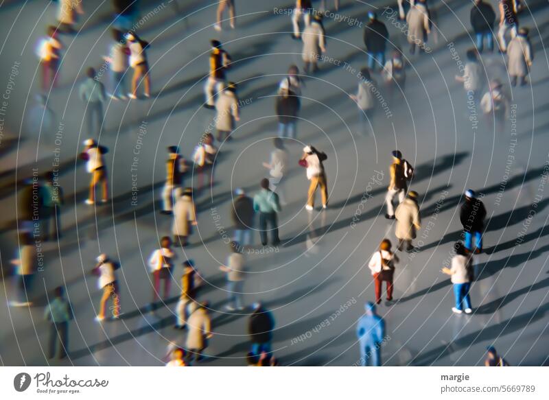 Let's see what happens - where will everyone go? Crowd of people Places Figures Exterior shot Downtown Tourism blurred Town Shadow Colour photo Versatile Day