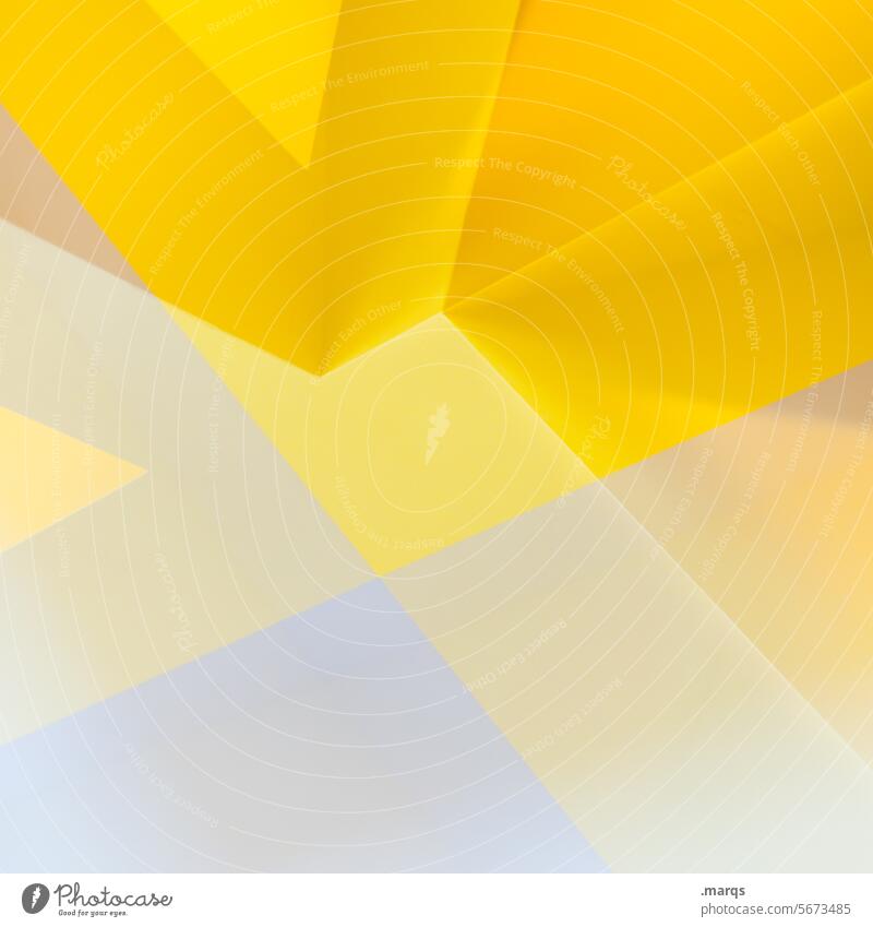 yellow Minimalistic Illustration Yellow Sharp-edged Design Style Abstract Perspective Colour Hip & trendy Interior design Exceptional Pattern Modern Precision