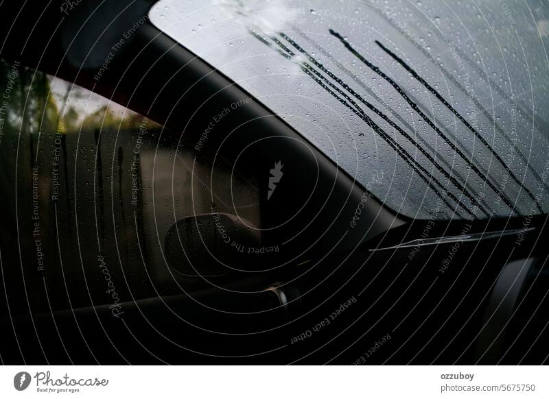 close-up view of sweaty car with dew all over windshield no people rain water weather drop wet environment window abstract raindrop glass - material liquid