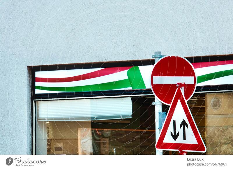 Sign puzzle, Italian Signs Road sign watch out Signs and labeling Road traffic Transport Street Signage Traffic infrastructure Warning sign Safety Town Red