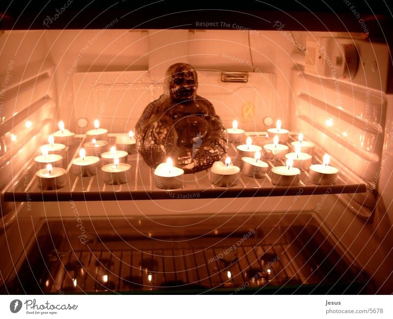 Inner Peace Candle Icebox Human being inner peace Buddha