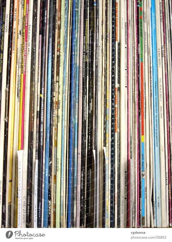 record collection Record Music Classic Vintage car Milestone Multicoloured Row Playing Listening Acoustic Sound Retro Arrange vinyl Old Past Collection