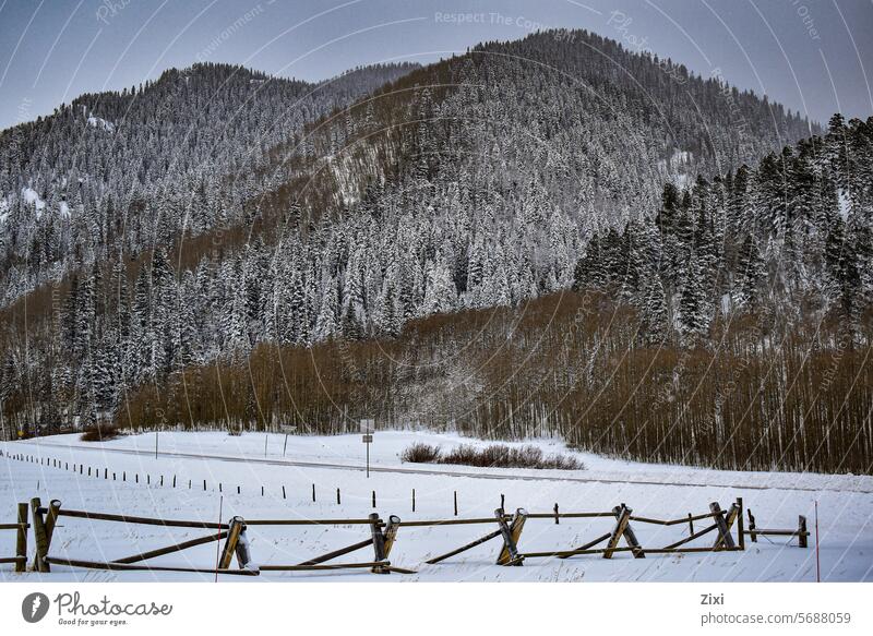 Fences in the mountains fence Mountain Peak Snow Landscape lines Nature