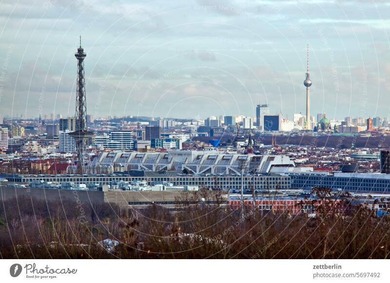 Radio tower on the left, television tower on the right, with the ICC in between Architecture Berlin Office city Germany Facade Window Far-off places Building
