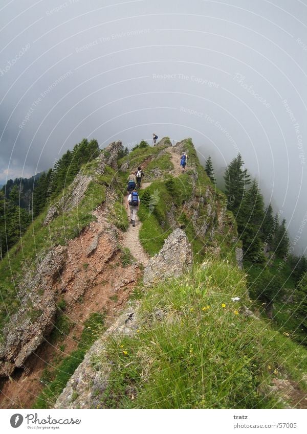 tightrope walk Immenstadt Sonthofen Hindelang Summer Vacation & Travel Hiking Allgäu Mountain ridge Risk Comb Alps