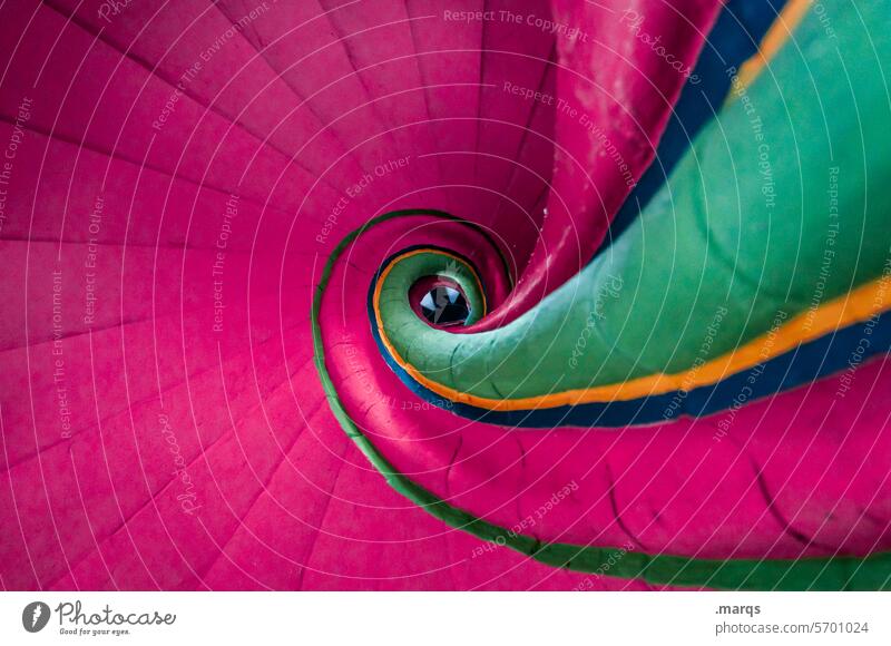 PINk Stairs Round Winding staircase Staircase (Hallway) Perspective Snail shell Spiral Infinity Colour Interior design Old Descent Esthetic Exceptional Line