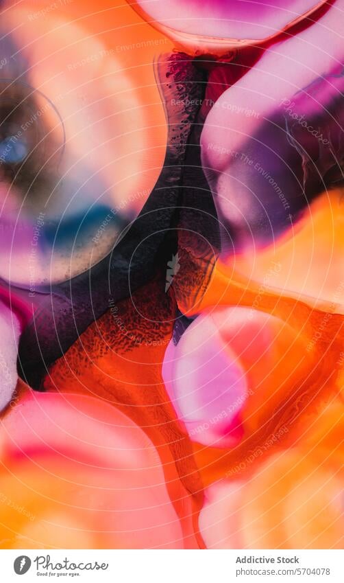 Abstract colorful patterns resembling fluid motion abstract vibrant blue orange pink transformation hue texture background wallpaper modern artistic design