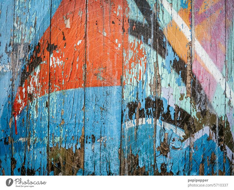 Old wooden wall sprayed with graffiti Wooden wall Wooden board Wooden boards Wooden board wall Graffiti Graffiti wall Wall (building) Structures and shapes