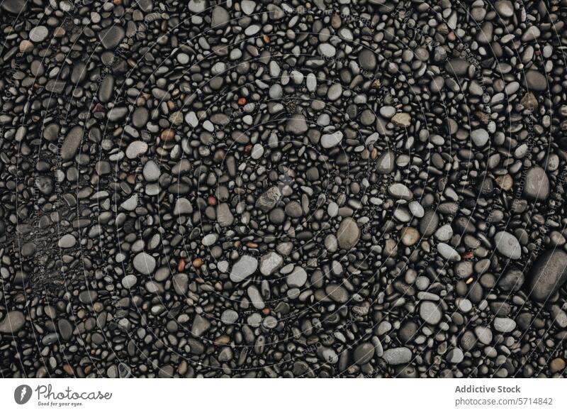 Textured pebble beach in Iceland texture iceland close-up pattern natural stone color shape diverse rocky shore geological outdoor surface detail backdrop