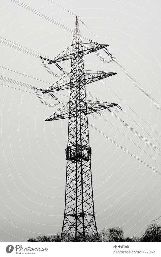 High-voltage power line Power pole stream Transmission lines Electricity power supply Energy industry Technology Power transmission High voltage power line