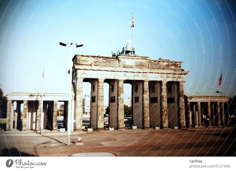 City trips in the 80s | Berlin, just look, don't go .... brd GDR Brandenburg Gate Restricted area Border Border strip Division Capital city Landmark