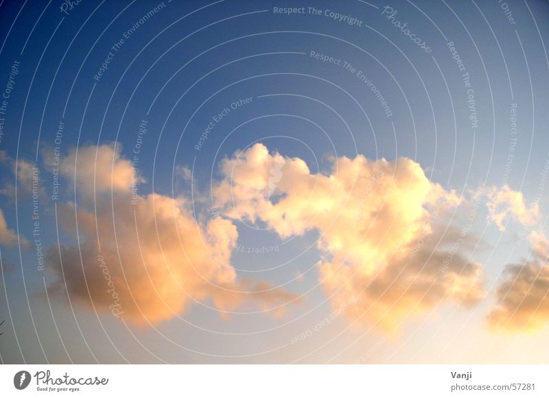 heavenly Clouds Sunset Moody Soft Romance Trust Peace Aviation Sky Blue