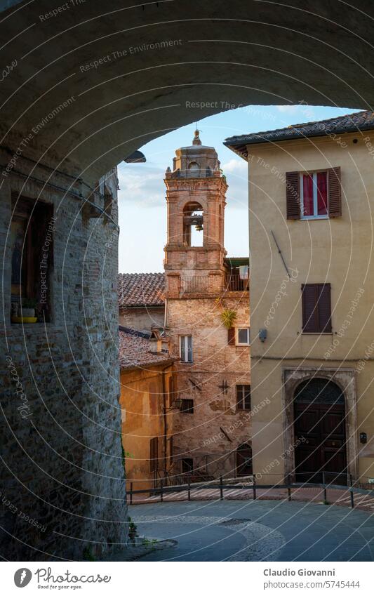Perugia, historic city of Umbria, Italy Europe architecture belfry building cityscape color exterior old outdoor photography street tower town travel urban