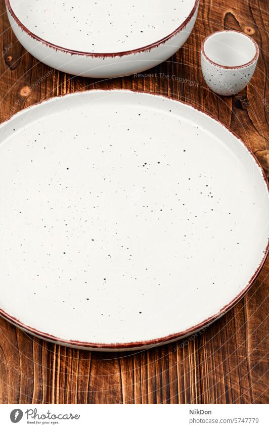 Empty plates, tableware. empty food dish background kitchen ceramic dishware clean white utensil menu design space circle object serving kitchenware modern