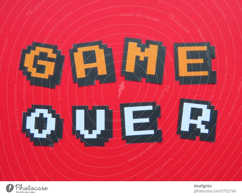 game over Game over Text from Playing Lose Leisure and hobbies Compulsive gambling addicted to gambling Success Game of chance Colour photo Casino Happy Risk