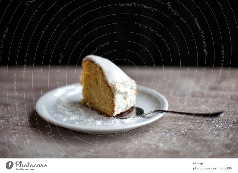Sunday sweet Cake Dessert Candy Piece of gateau Nutrition Plate Delicious Sweet Rich in calories Colour photo Interior shot Studio shot Deserted Copy Space top