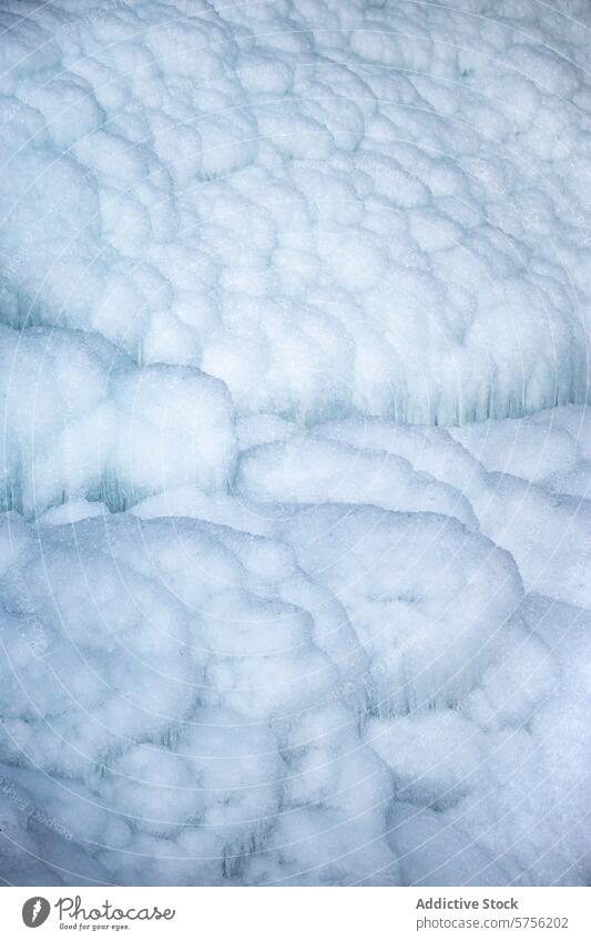 Textured ice and snow patterns in Icelandic winter iceland texture natural formation intricate detail landscape cold climate frozen white close-up outdoors