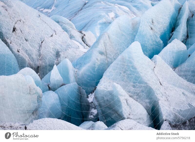 Icelandic glacier close-up with intricate ice formations iceland detail texture blue white nature frozen cold natural winter arctic outdoor environment