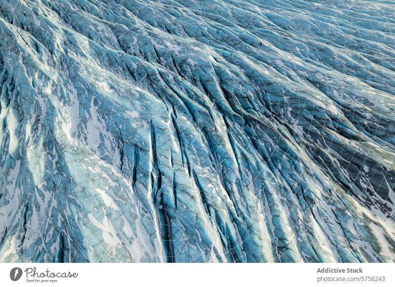Aerial view of a vast glacial landscape in Iceland iceland glacier aerial view nature cold arctic frozen pattern texture blue scenic travel remote outdoors
