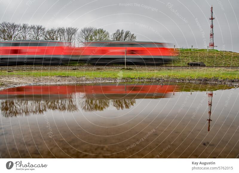 Mirror effect Water reflection Puddle Rain puddle Puddles photography Track puddle photo Train services railway line Surface of water Puddle sensor Nature