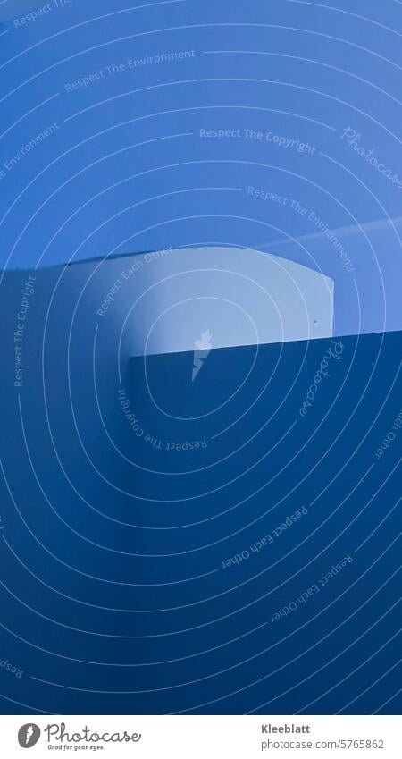Abstract shapes and curved lines strong blue contrast with light and shadow Lines & Shapes Structures and shapes Minimalistic Background picture poster