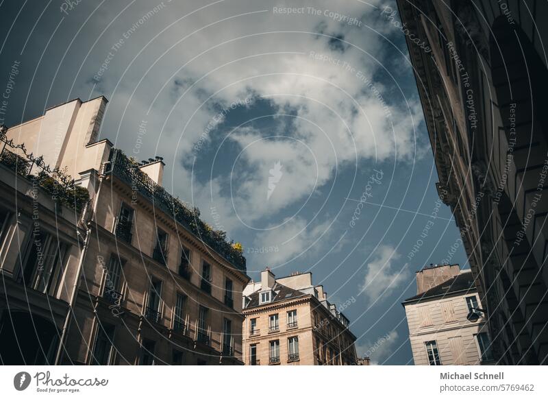 Paris houses House (Residential Structure) Architecture Building Window Sky Facade Town Manmade structures Old building Capital city Downtown France
