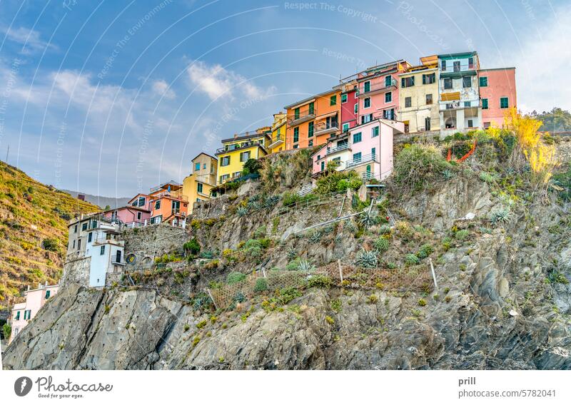 Scenery around Manarola, a small town at a coastal area named Cinque Terre in Liguria, located in the northwest of Italy liguria italy rocky coast riparian