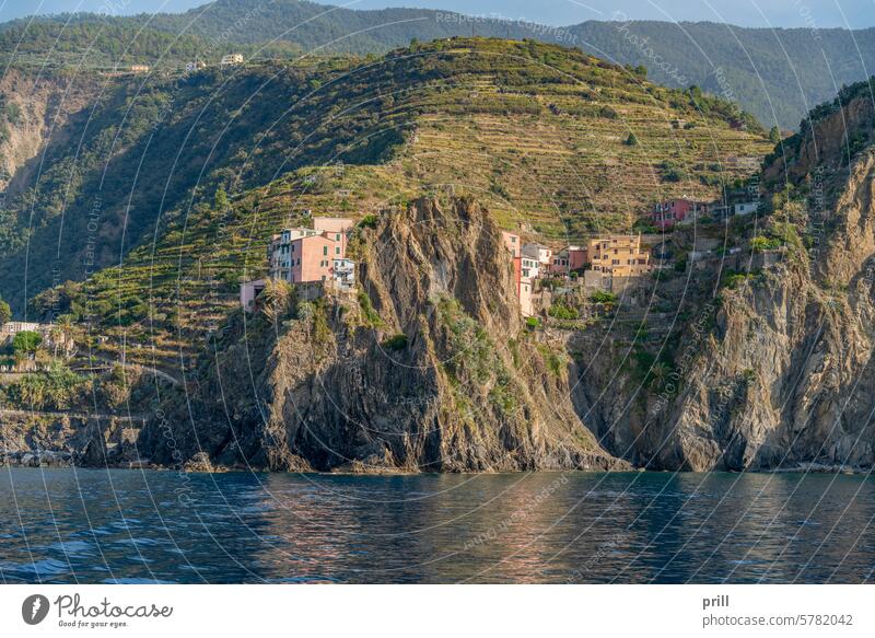 Scenery around Manarola, a small town at a coastal area named Cinque Terre in Liguria, located in the northwest of Italy liguria italy rocky coast riparian