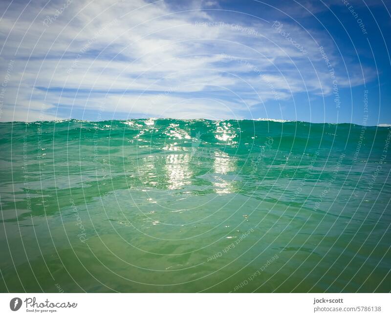 teeth zsmmnbßn ) ) the next wave is coming Wave Pacific Ocean Elements Frontal Surface of water Kinetic energy Sea water Background picture Nature Wavy line