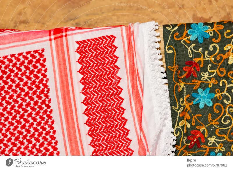 the texture of   cotton traditional symbolic  arabian  scarf keffiyeh pattern background jordan fabric palestine saudi bedouin palestinian white islamic east