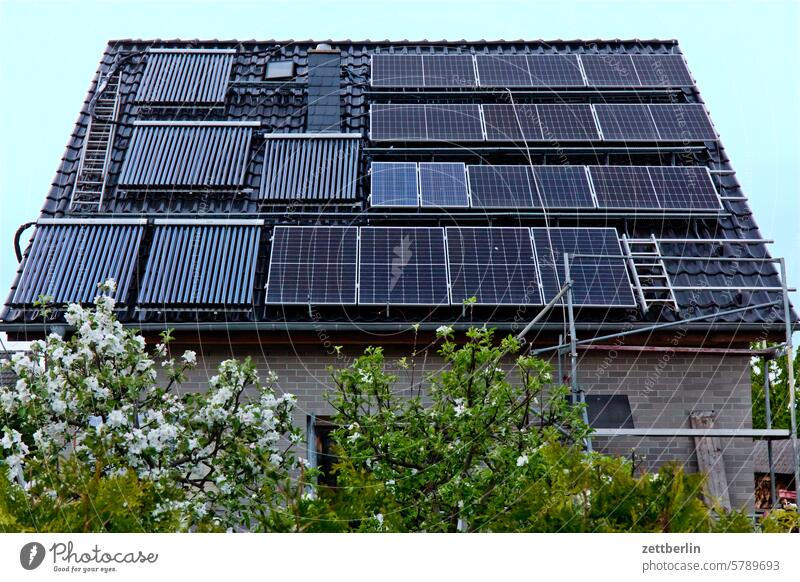 renewable Energy Renewable energy solar solar panel Balcony power plant Roof Construction Roof construction Warmth heat conservation law Physics