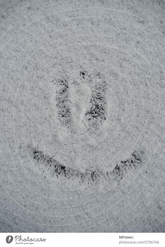 Snow smiley Winter Cold Frost Exterior shot Snow layer Deserted White Snowscape Winter mood Smiley Smiley face Winter's day Smileys Snowfall Seasons chill