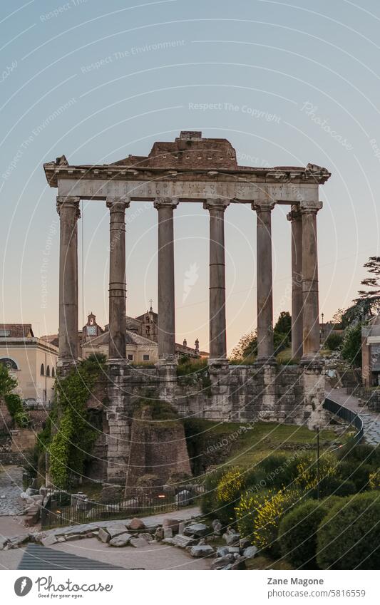 Acient ruins of Roman forum, Rome, Italy rome italy roman roman forum ancient ancient ruins landmark Ancient old architecture famous building history travel