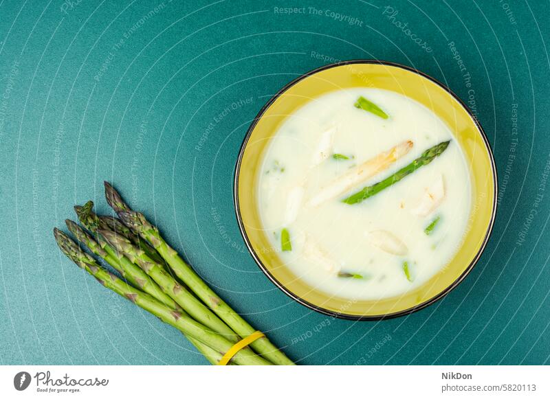 Bowl of asparagus soup. germinating vegetable vegan soup lunch vegetarian photography herb no people color image soup puree health vegetable soup dieting