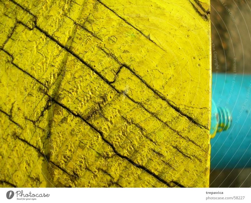 yellow- blue Wood Screw Structures and shapes Colour Line