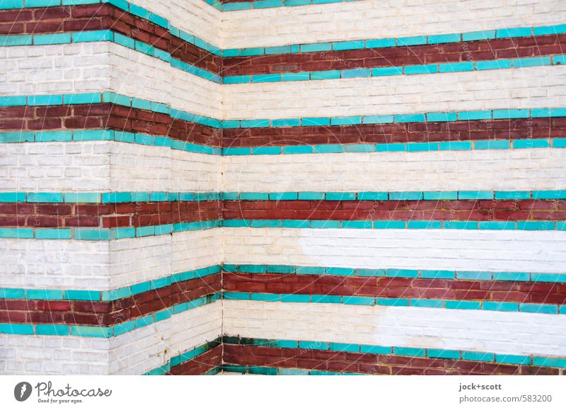 Moorish way Work of art Architecture Culture Potsdam Wall (building) Corner Brick Stripe Historic Esthetic Elegant Exotic Creativity Quality Luxury Decoration