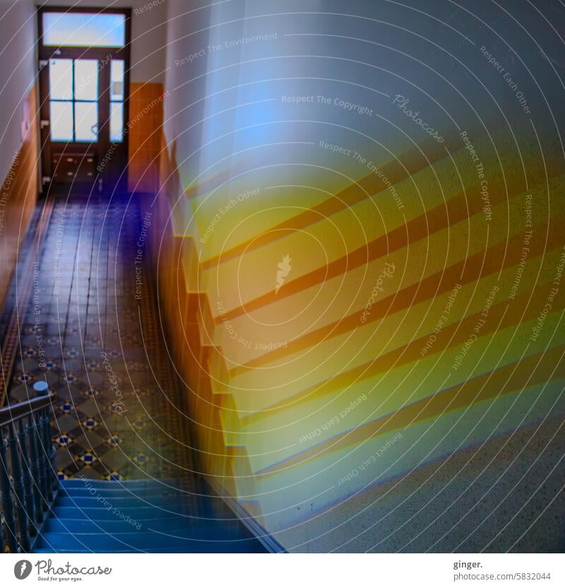 Colorful hallway - photography with prisms and filters variegated colourful Design Colour photo Multicoloured Art Creativity Painting (action, artwork) Prisms