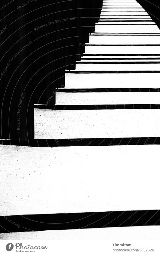 Room for imagination Black & white photo White Contrast Partition walls Wood Shadow Concrete off ambulatory design Design Architecture Light Deserted Denmark