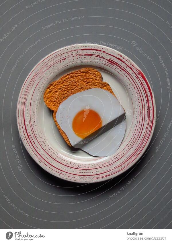 supper Fried egg sunny-side up Nutrition Food Egg Dinner Breakfast Food photograph Delicious Colour photo Yellow Close-up Yolk Protein Meal Cholesterol Frying