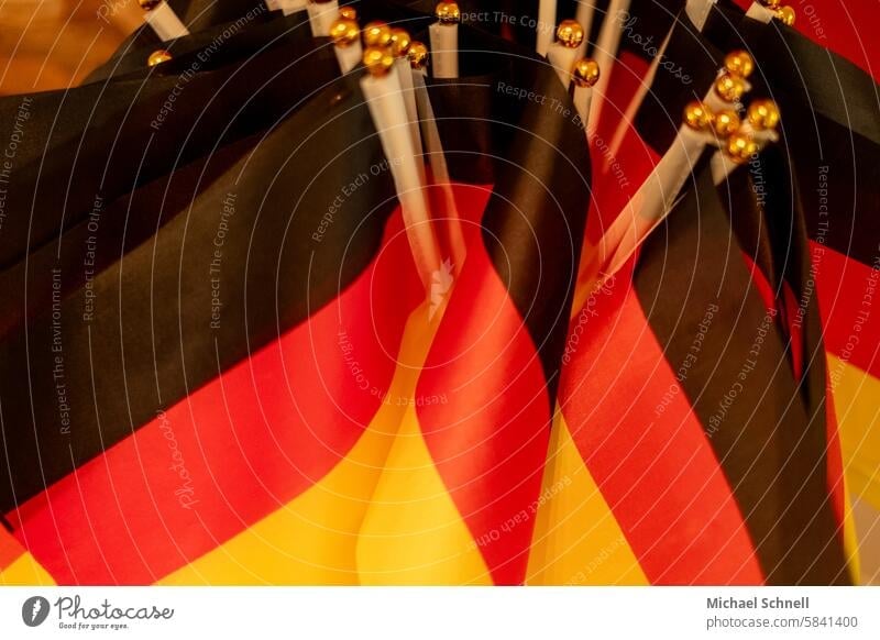 German flags for the European Football Championship Germany German Flag Ensign Patriotism Politics and state Red Black black-red-gold Gold