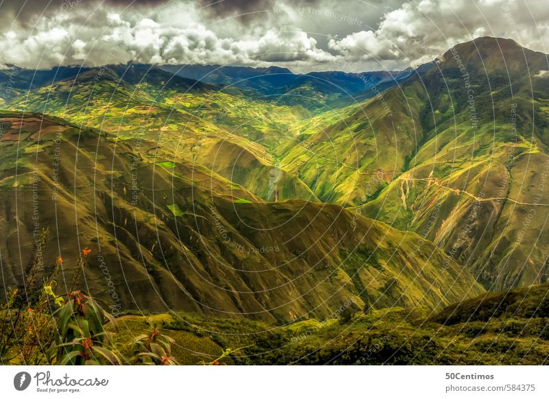 Green Mountains in Peru - green Mountains in Peru Vacation & Travel Trip Adventure Far-off places Freedom Summer Nature Landscape Clouds Storm clouds Spring