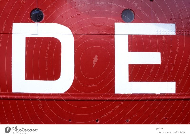 DE Watercraft Typography Steel Porthole Letters (alphabet) Red Rivet Structures and shapes