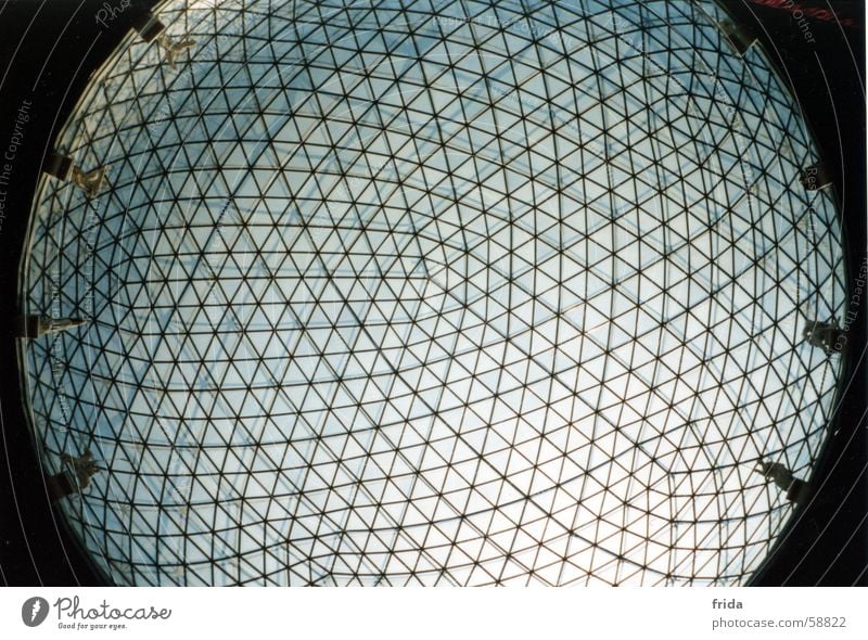 glass dome Light Round Worm's-eye view Pattern Convex Concave Glass Sphere Sky Teatro Museo Dalí Lens